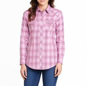 💖 Tin Haul Pink Plaid Button Down Shirt